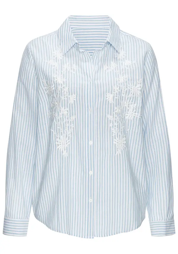 LASCANA LASCANA Bluza  svijetloplava / bijela