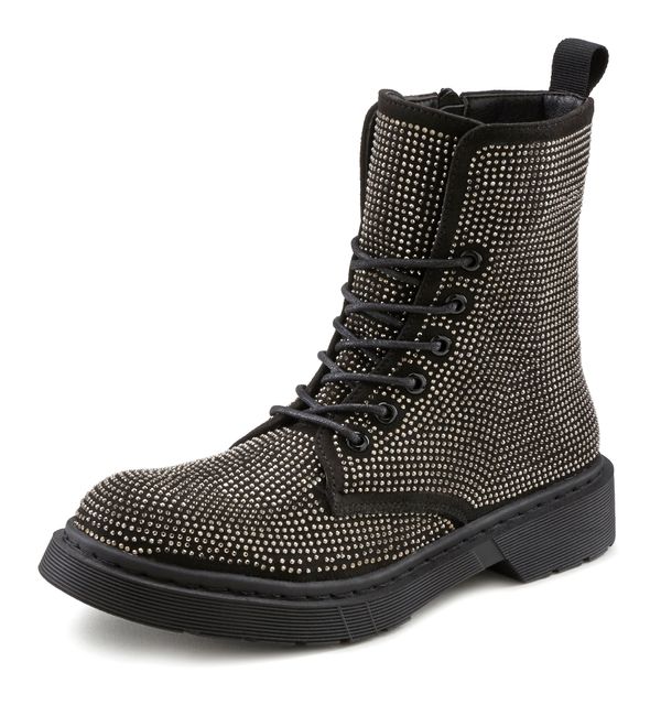 LASCANA LASCANA Čizmice  crna / srebro