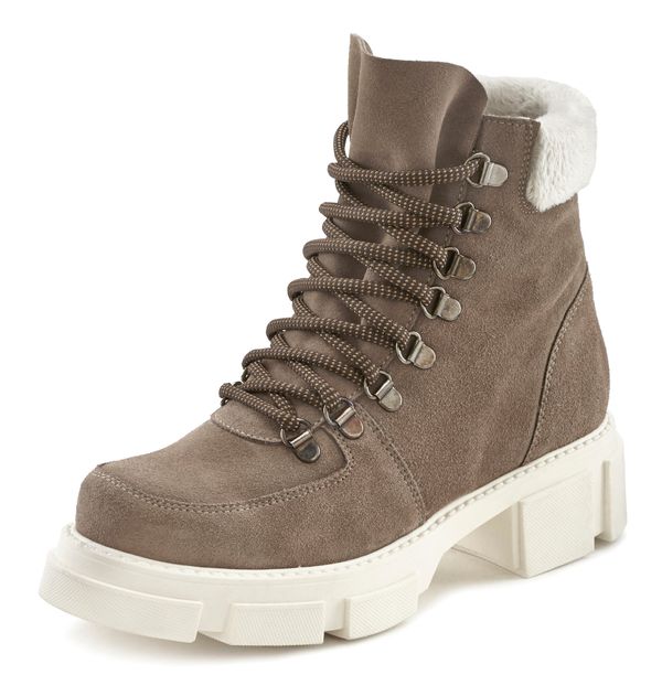 LASCANA LASCANA Gležnjače na vezanje  moka smeđa / prljavo bijela