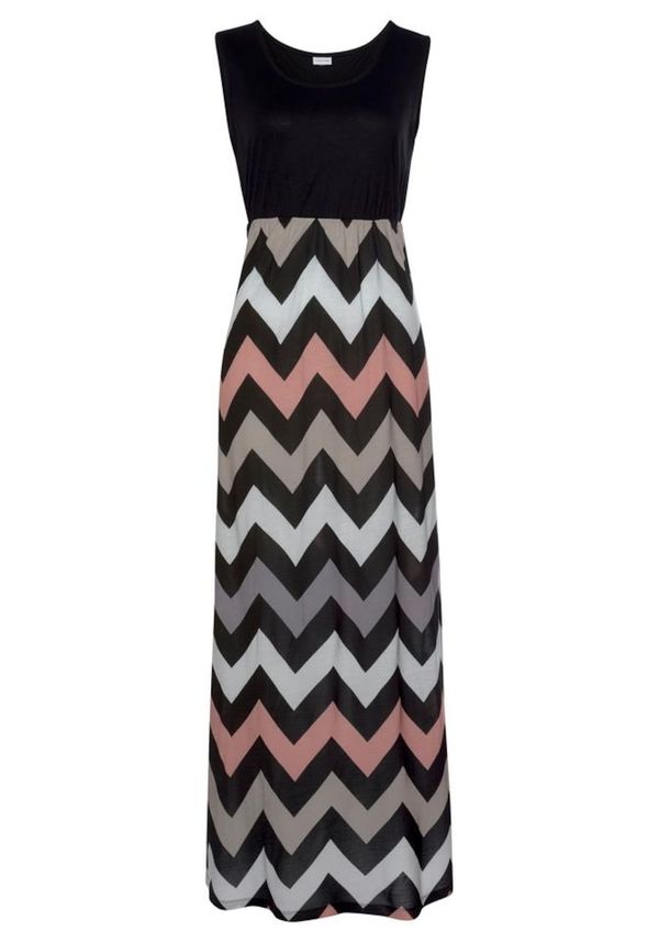 LASCANA LASCANA Haljina  siva / svijetloroza / crna / bijela