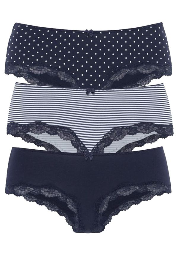 LASCANA LASCANA Hipster gaćice  noćno plava / bijela