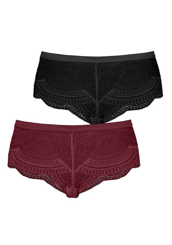LASCANA LASCANA Hipster gaćice  šljiva / crna