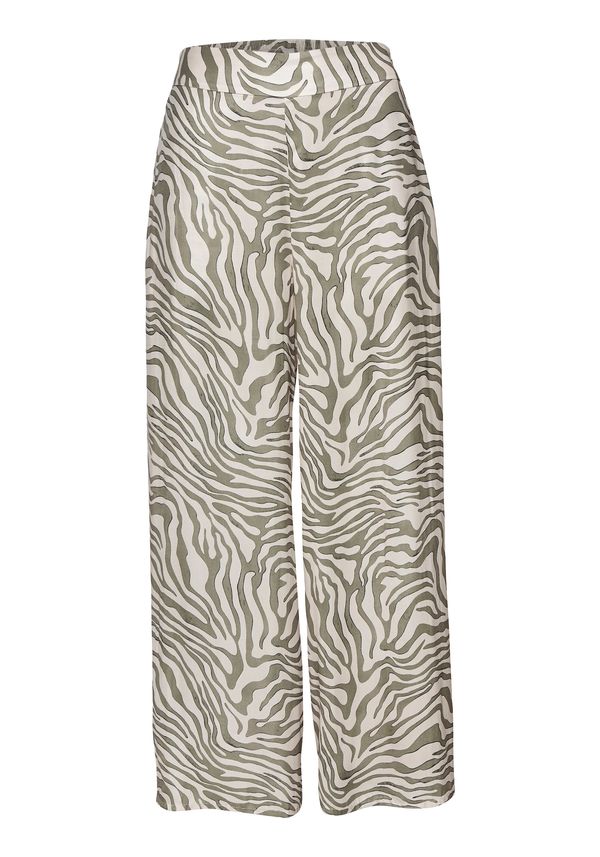 LASCANA LASCANA Hlače  ecru/prljavo bijela / maslinasta