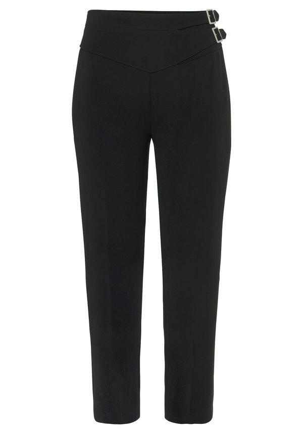 LASCANA LASCANA Hlače na crtu  crna