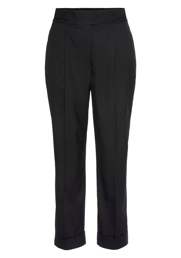 LASCANA LASCANA Hlače na crtu  crna