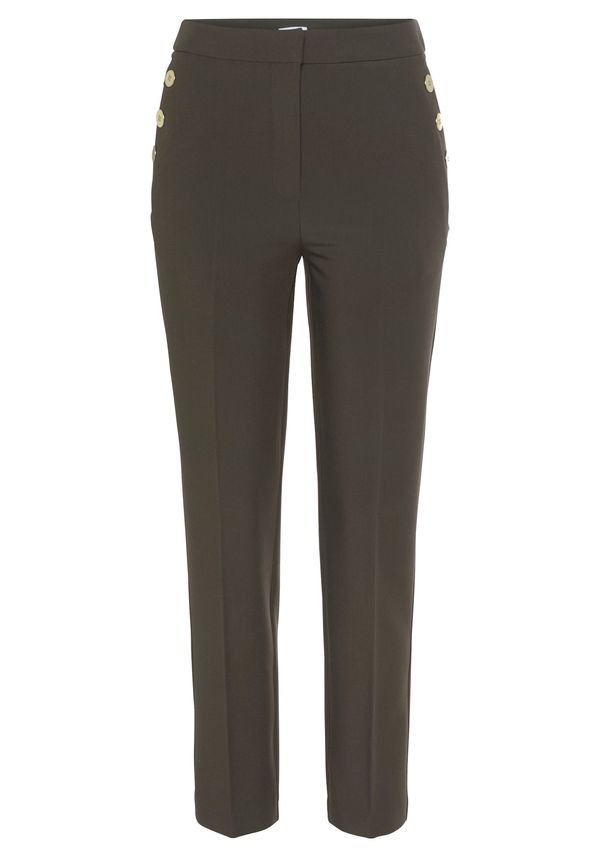 LASCANA LASCANA Hlače na crtu  kaki