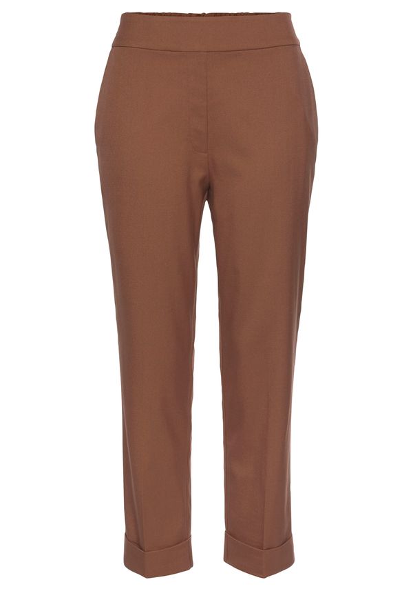 LASCANA LASCANA Hlače na crtu  smeđa