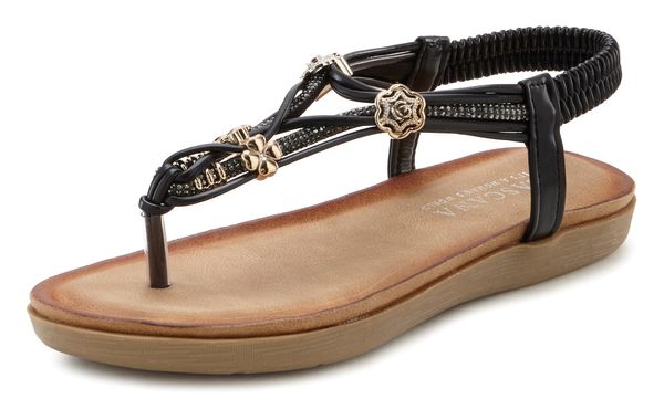 LASCANA LASCANA Japanke  smeđa / zlatna / crna