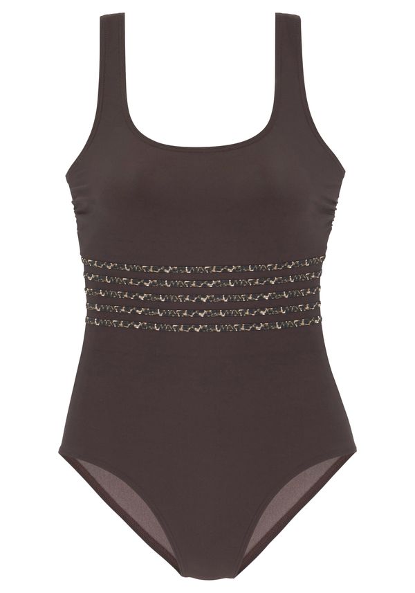 LASCANA LASCANA Jednodijelni kupaći kostim  bež / smeđa