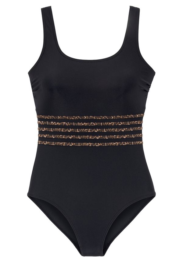 LASCANA LASCANA Jednodijelni kupaći kostim  bež / smeđa / crna