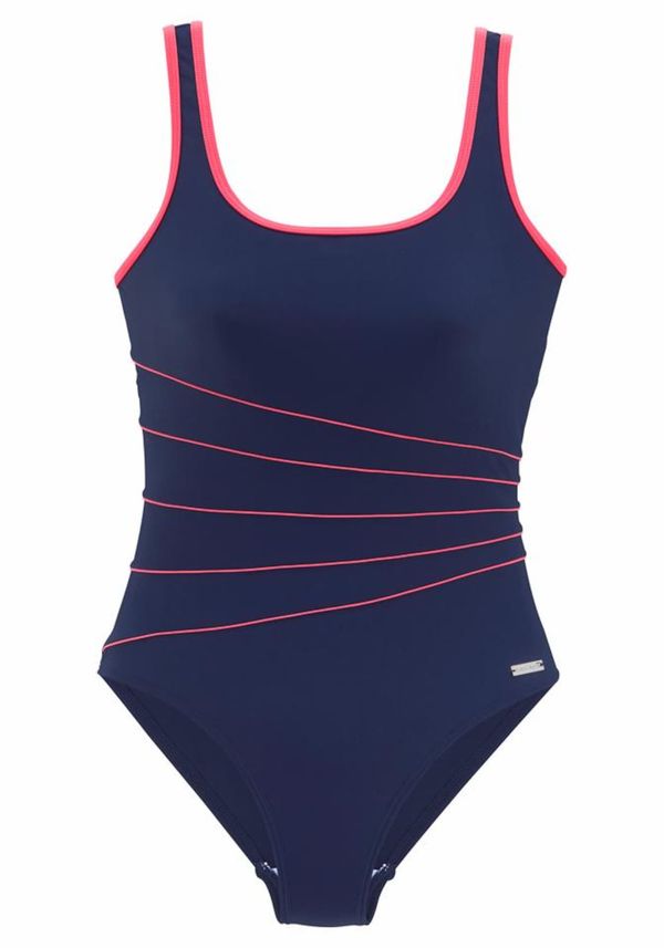 LASCANA LASCANA Jednodijelni kupaći kostim  mornarsko plava / losos