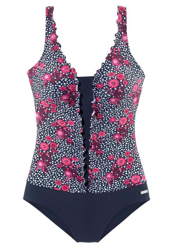 LASCANA LASCANA Jednodijelni kupaći kostim  plava / roza / bijela