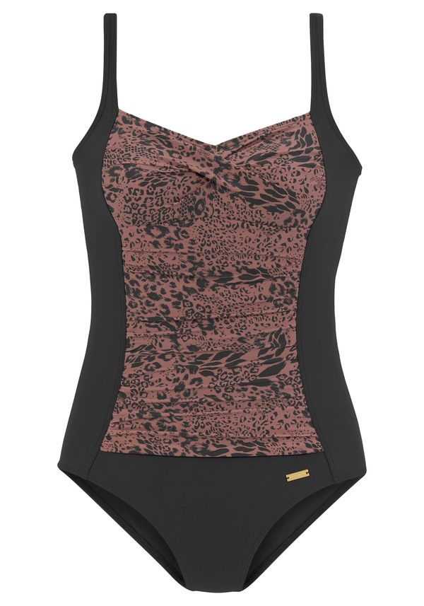 LASCANA LASCANA Jednodijelni kupaći kostim  smeđa / crna