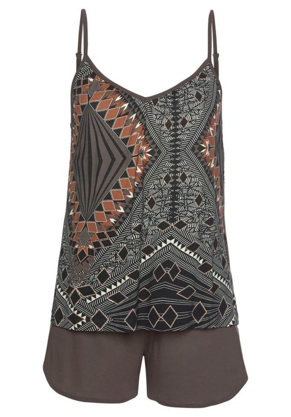 LASCANA LASCANA Kratke hlače za spavanje  smeđa / miks boja