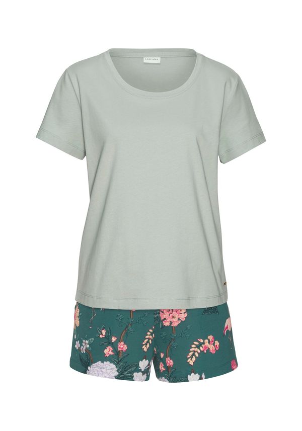 LASCANA LASCANA Kratke hlače za spavanje  zelena melange / miks boja