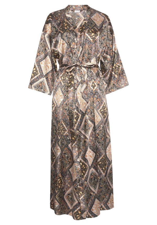 LASCANA LASCANA Kućni ogrtač  boja pijeska / moka smeđa / pastelno žuta / narančasta / crna