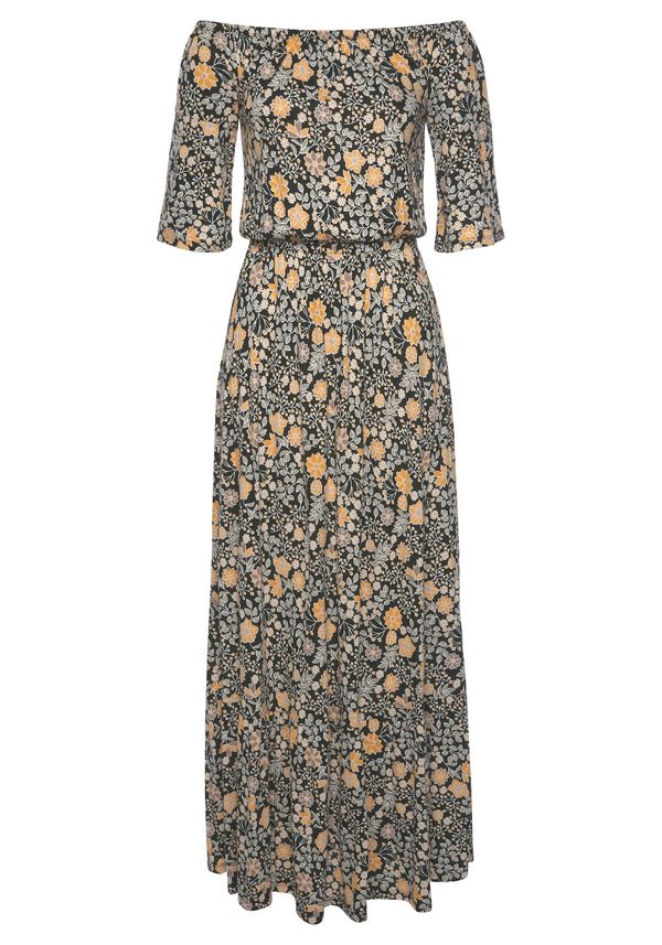 LASCANA LASCANA Ljetna haljina  šafran / taupe siva / siva melange / crna