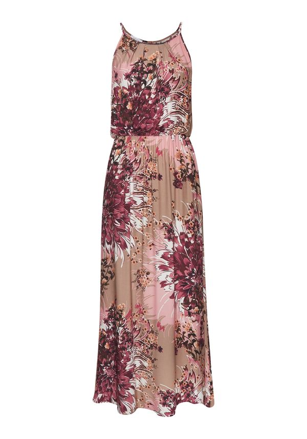 LASCANA LASCANA Ljetna haljina  svijetlosmeđa / tamno smeđa / boja vina / bijela