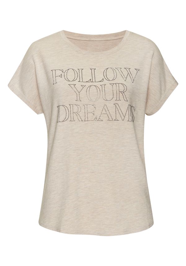 LASCANA LASCANA Majica  bež melange / srebro