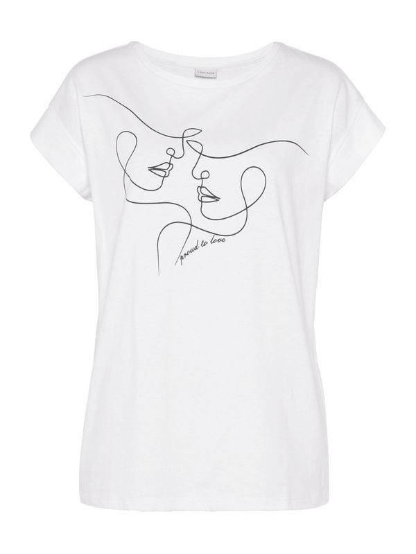 LASCANA LASCANA Majica  crna / bijela