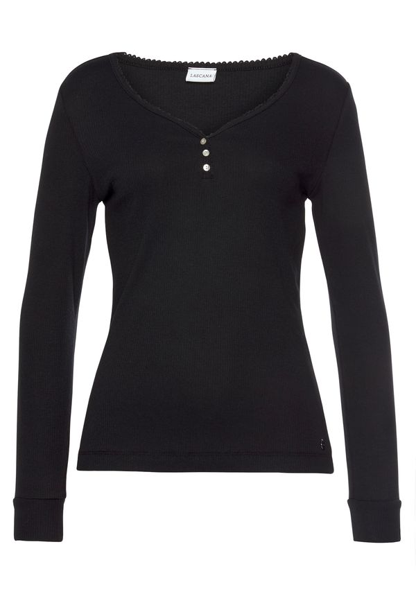 LASCANA LASCANA Majica  crna