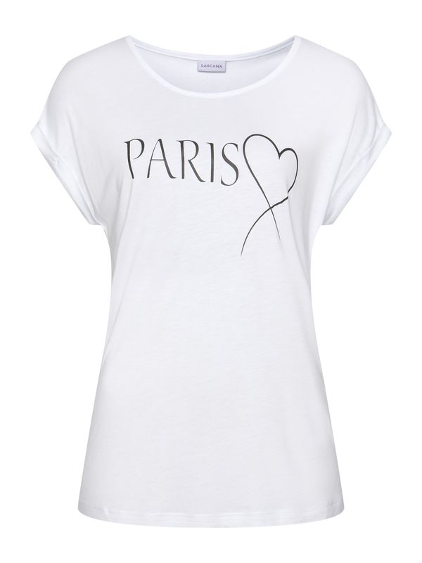 LASCANA LASCANA Majica 'NOS'  crna / bijela