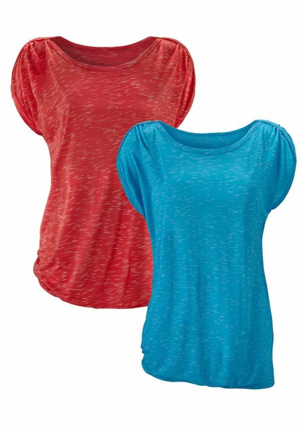 LASCANA LASCANA Majica  plava melange / crvena melange