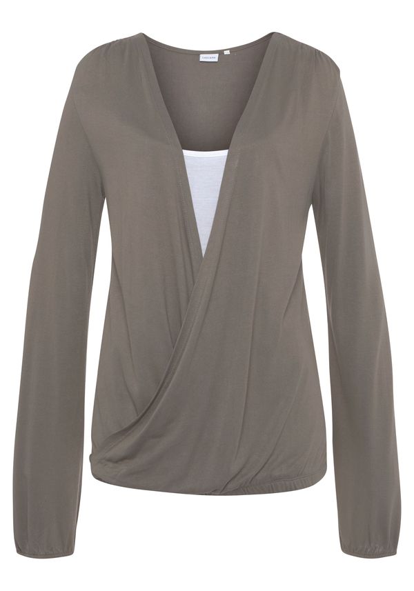 LASCANA LASCANA Majica  siva / bijela