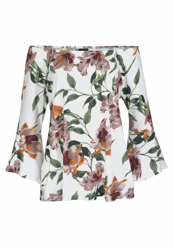 LASCANA LASCANA Majica  zelena / ljubičasta / narančasta / bijela