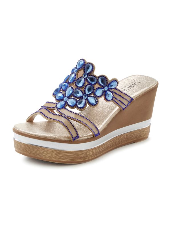 LASCANA LASCANA Natikače s potpeticom  bež / plava