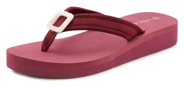 LASCANA LASCANA Natikače s potpeticom  svijetlobež / bordo