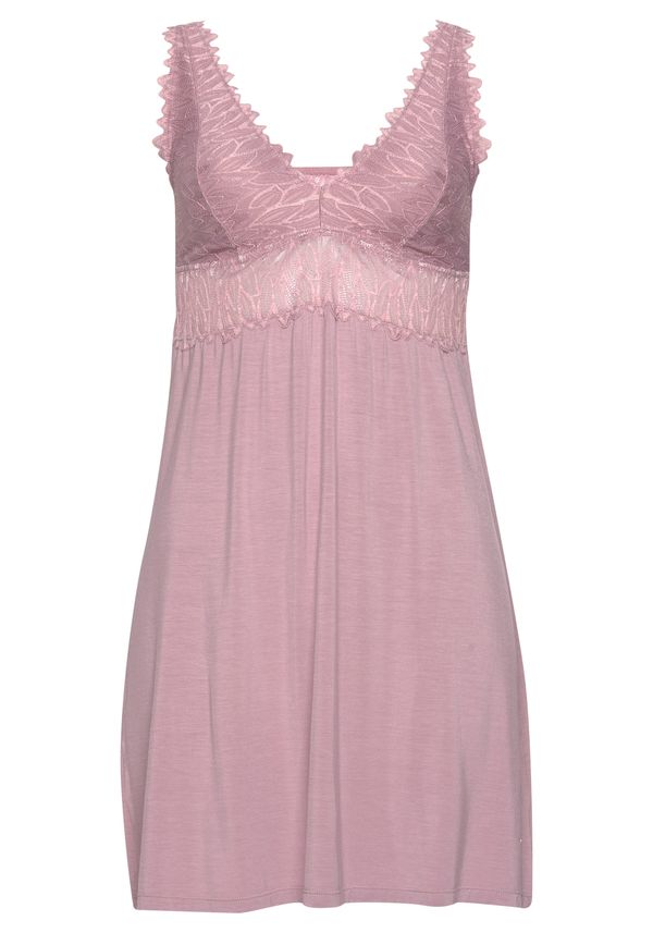 LASCANA LASCANA Negliže  sivkasto ljubičasta (mauve)