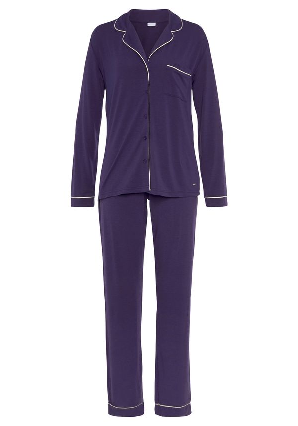 LASCANA LASCANA Pidžama  boja pijeska / tamno ljubičasta