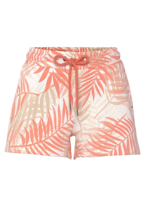 LASCANA LASCANA Pidžama hlače  bež / koraljna / bijela