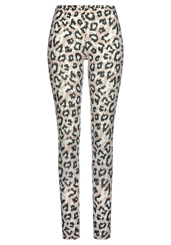 LASCANA LASCANA Pidžama hlače  svijetlobež / crna / bijela