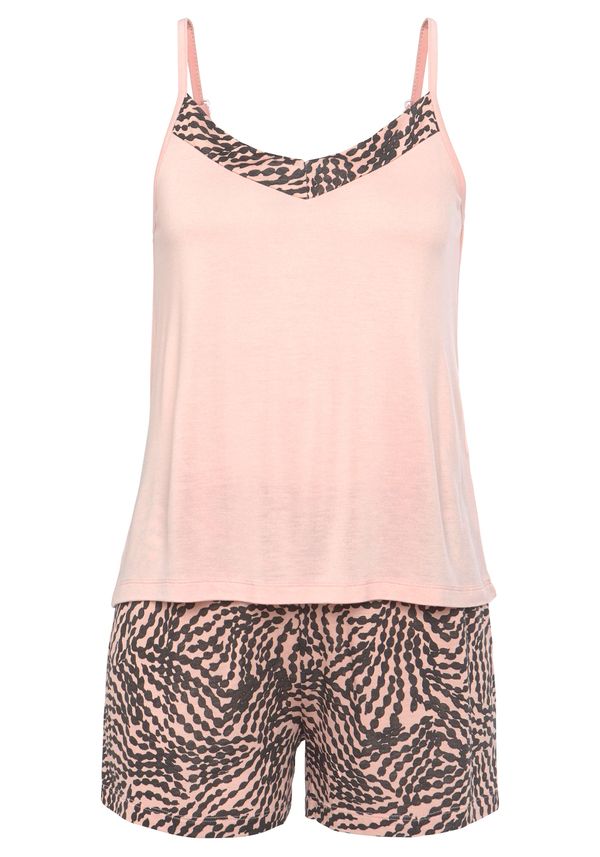 LASCANA LASCANA Pidžama  taupe siva / roza