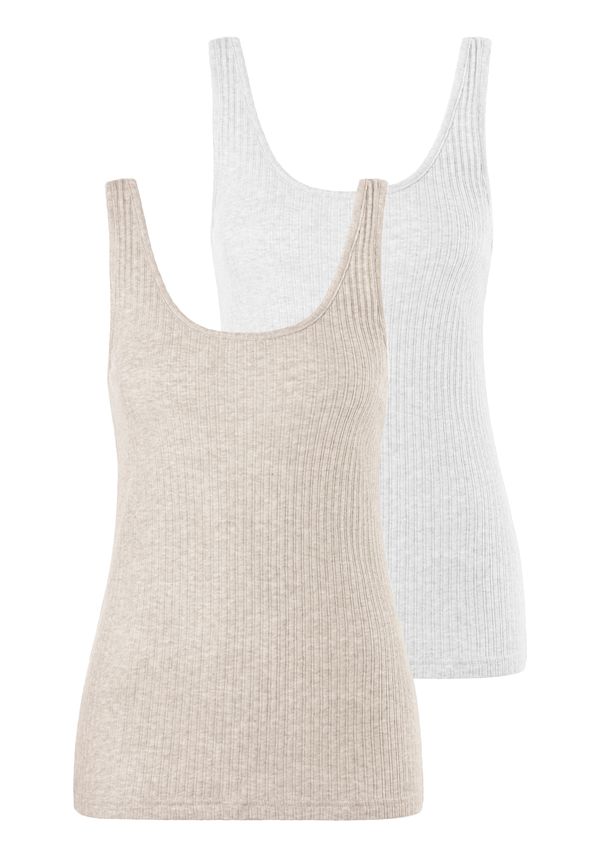 LASCANA LASCANA Potkošulja  bež / bijela