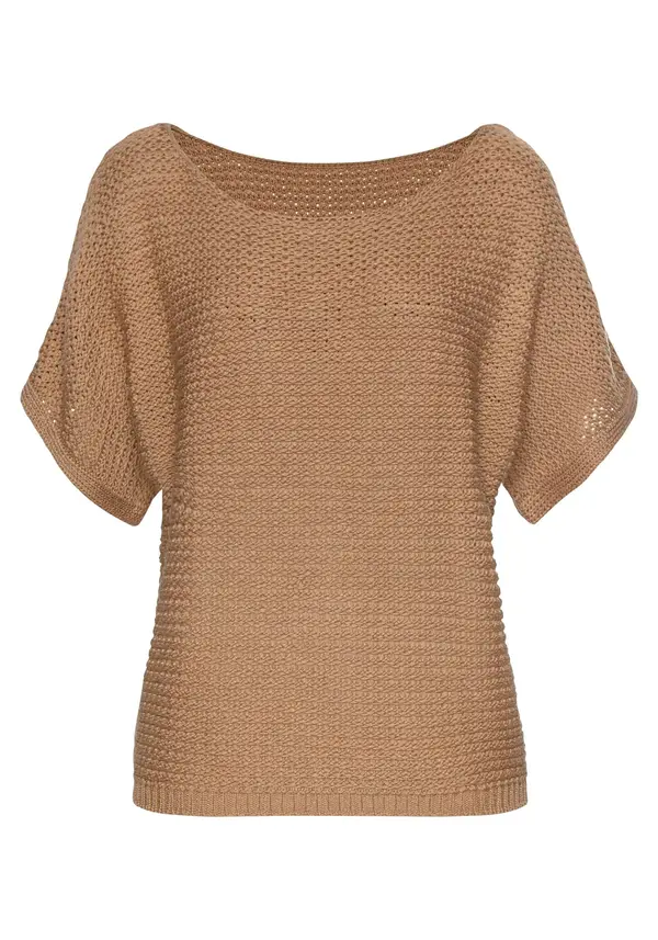 LASCANA LASCANA Pulover  boja devine dlake (camel)