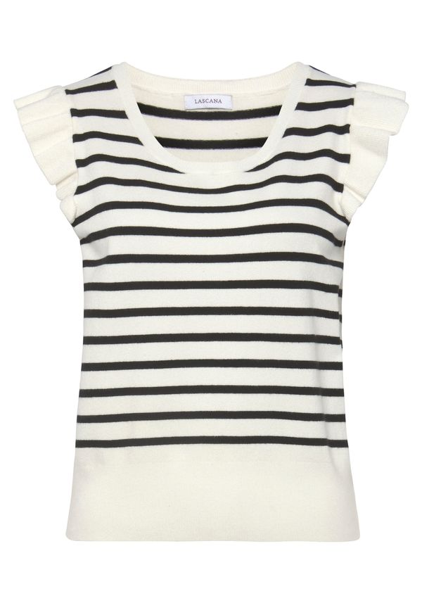 LASCANA LASCANA Pulover  boja pijeska / crna