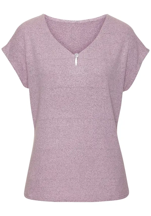 LASCANA LASCANA Pulover  sivkasto ljubičasta (mauve)