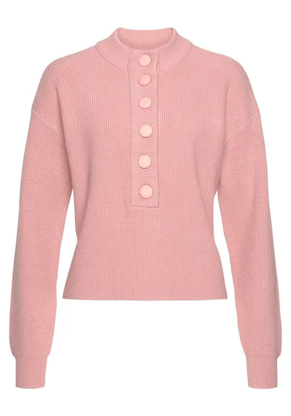 LASCANA LASCANA Pulover  sivkasto ljubičasta (mauve)