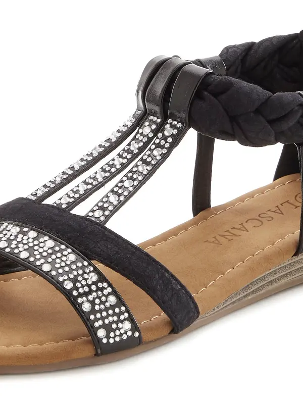 LASCANA LASCANA Sandale  crna / prozirna