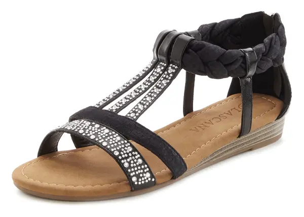 LASCANA LASCANA Sandale  crna / prozirna