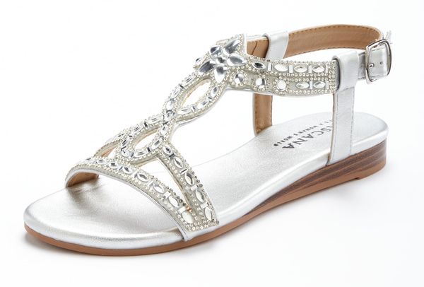 LASCANA LASCANA Sandale s remenčićima  srebro / prozirna