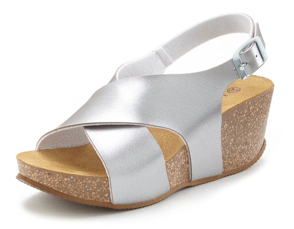 LASCANA LASCANA Sandale  smeđa / srebro