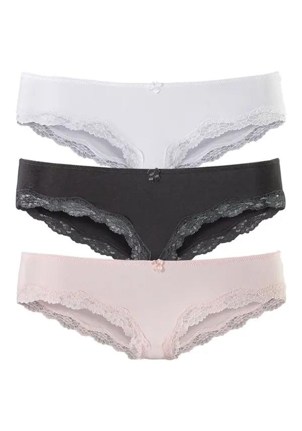LASCANA LASCANA Slip  antracit siva / rosé / bijela