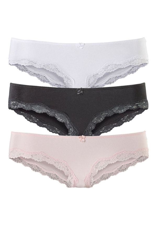 LASCANA LASCANA Slip  antracit siva / rosé / bijela