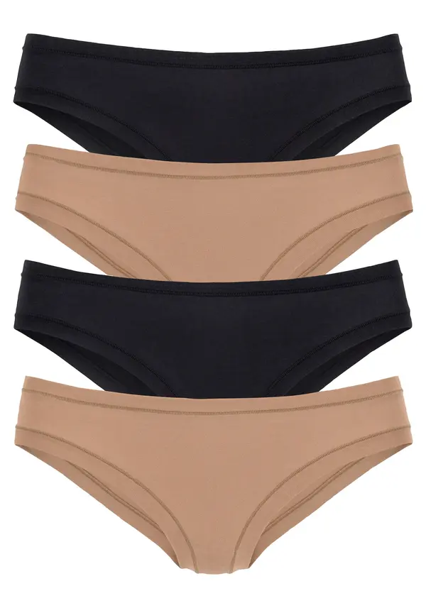 LASCANA LASCANA Slip  boja devine dlake (camel) / crna