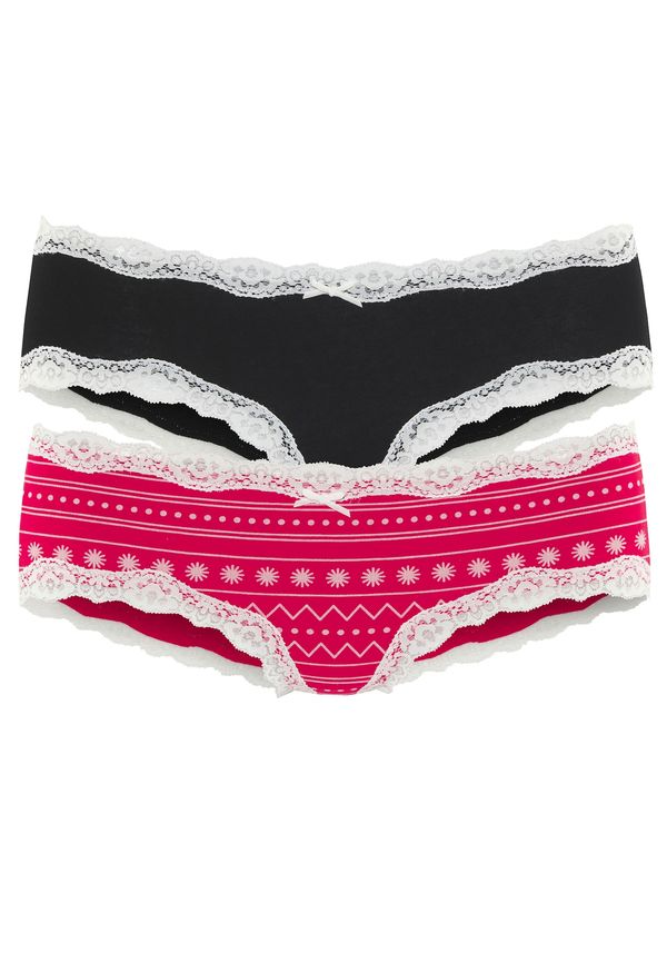 LASCANA LASCANA Slip  krvavo crvena / crna / bijela