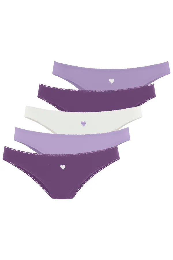 LASCANA LASCANA Slip  ljubičasta / lavanda / bijela
